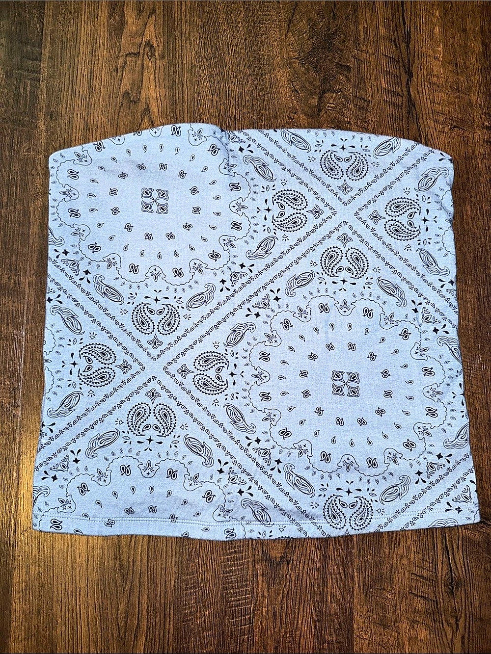 Wild Fable Blue Paisley Bandana Print Tube Top NWOT